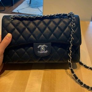 Small Black Chanel Double Flap Bag